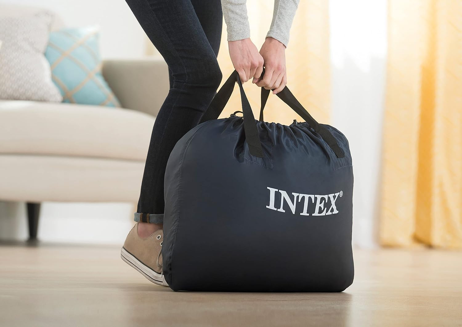 Intex 64428Np – Colchón Inflable Ultra Plush para 2 Personas con Fiber-Tech