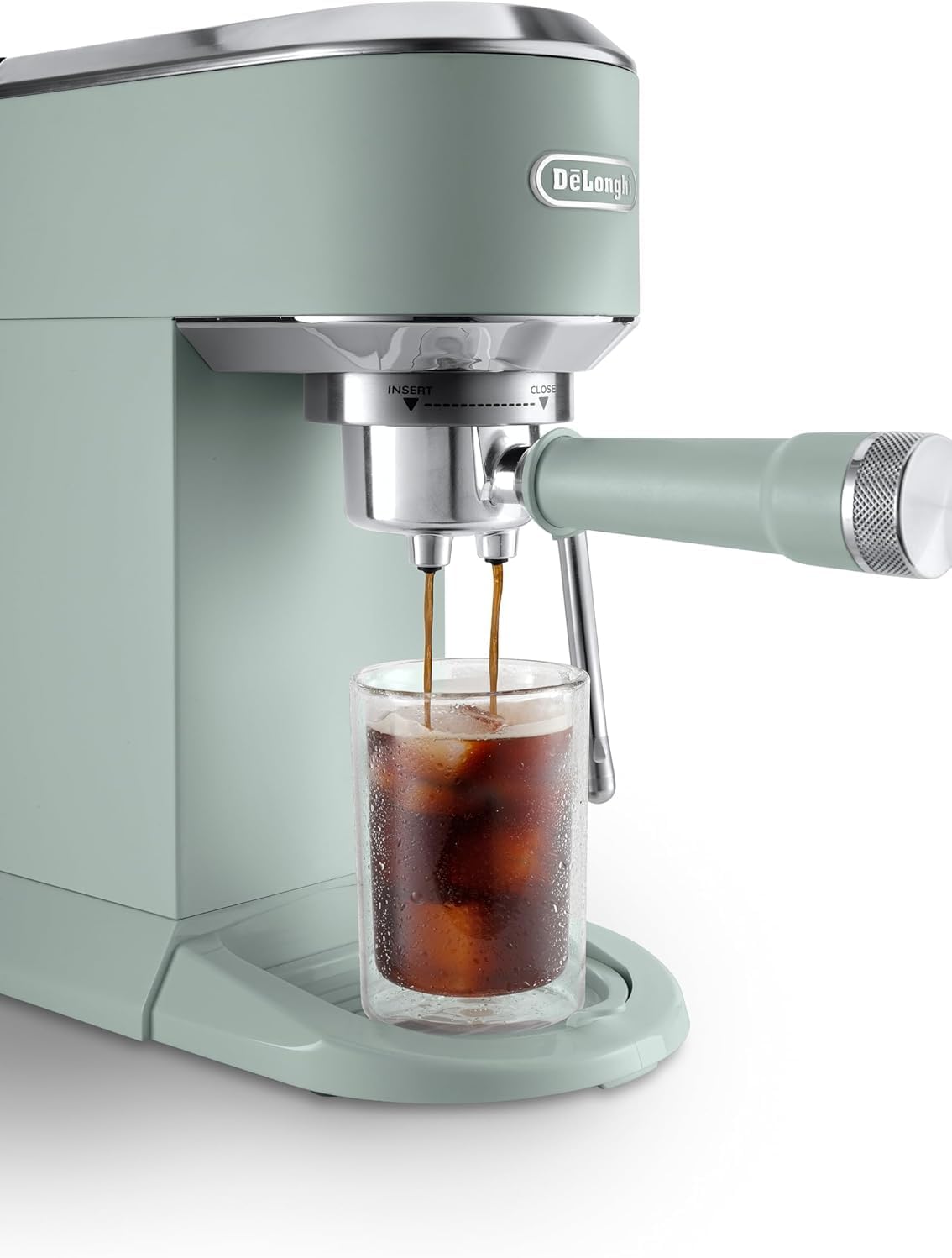 De'Longhi Dedica – Cafetera de Bomba de Acero Inoxidable para Café Molido o Monodosis, Espresso y Capuchino, Depósito de 1.3 Litros, Sistema Antigoteo, Modelo EC685.M, Color Metal