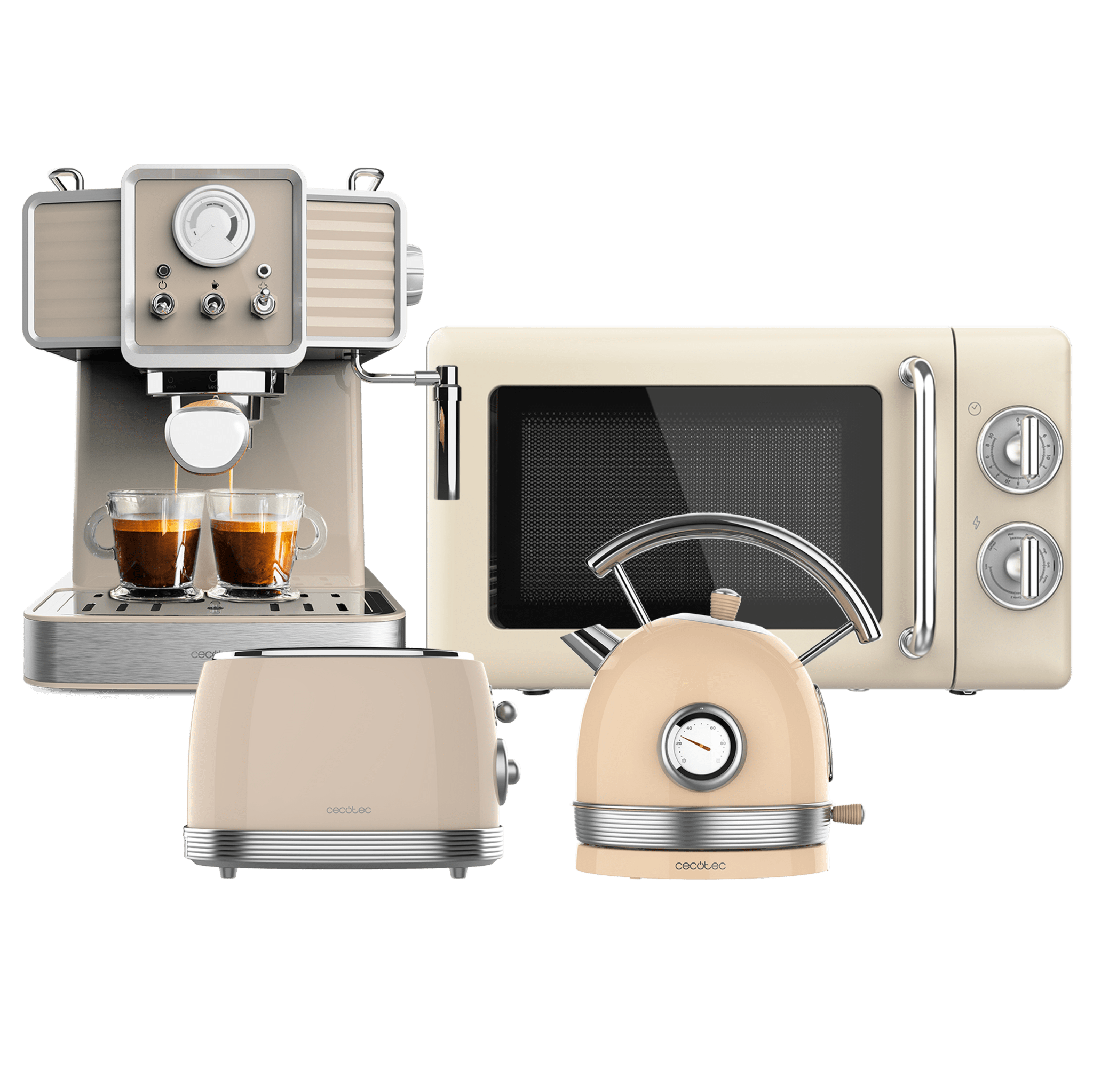 ProClean 3110 Retro Beige + Vintage 800 Light Beige + Thermosense 420 Vintage Light Beige + Power Espresso 20 Tradizionale Light Beige