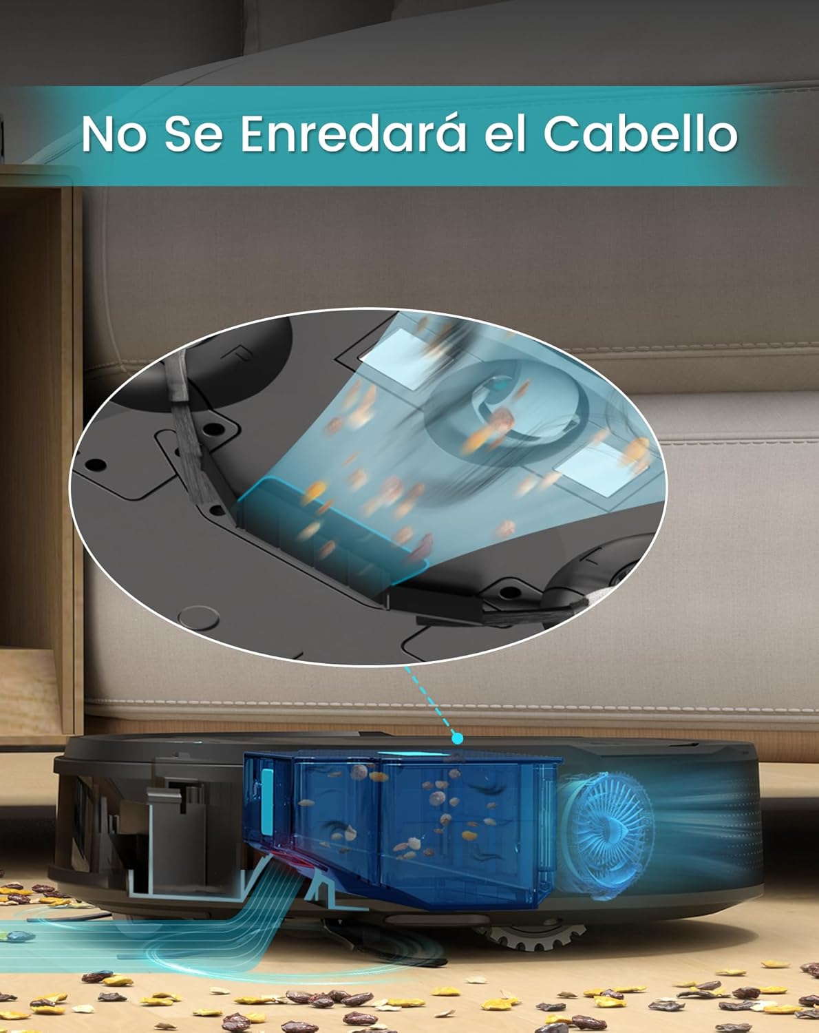 Robot Aspirador LEFANT M210 Pro 2200Pa, 120 Minutos de Autonomía, WiFi/App/Alexa, Sensor Mejorado Anti-Colisión y Anti-Caída, Navegación Inteligente, Delgado y Silencioso, 6 Modos de Limpieza