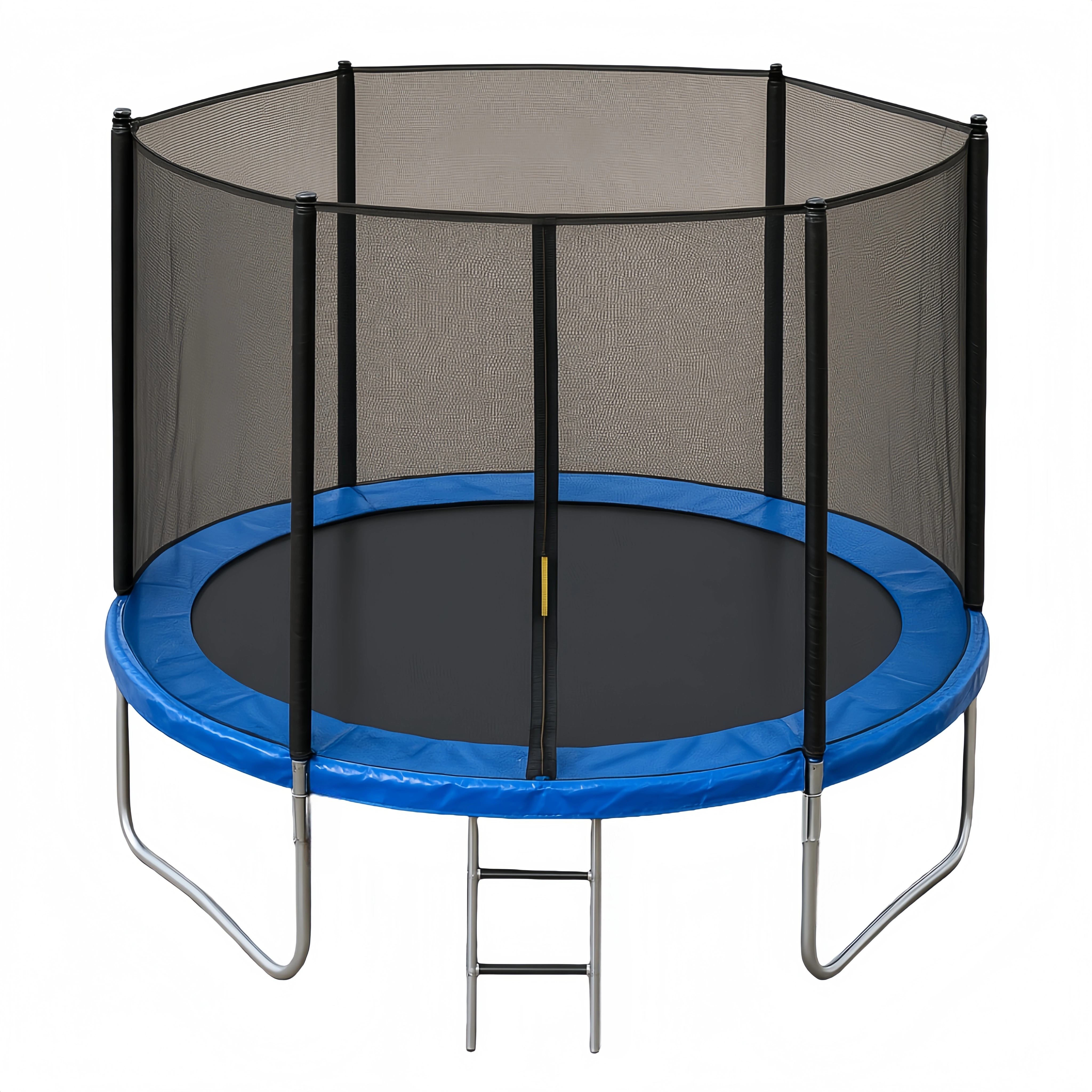 Trampolín redondo infantil seguridad acero exterior recreativo 250x250x210 cm