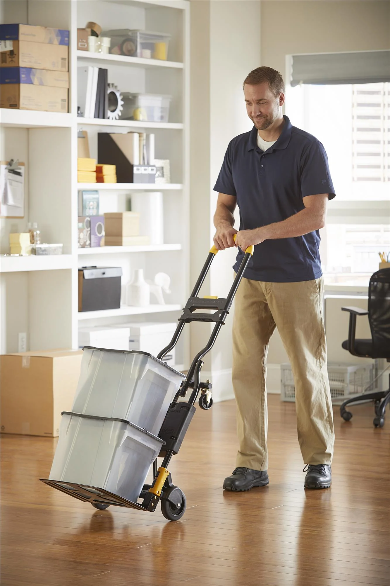 Diable pliable 2-en-1 avec poignée télescopique