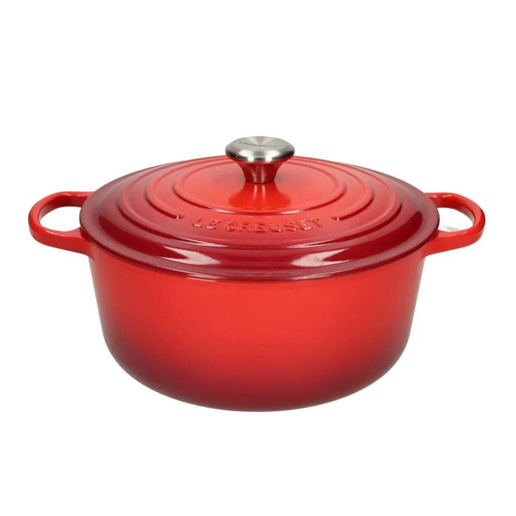 2025 Le Creuset - Sartén para asar / guisar Signature redonda cereza roja 28 cm 6,7 l