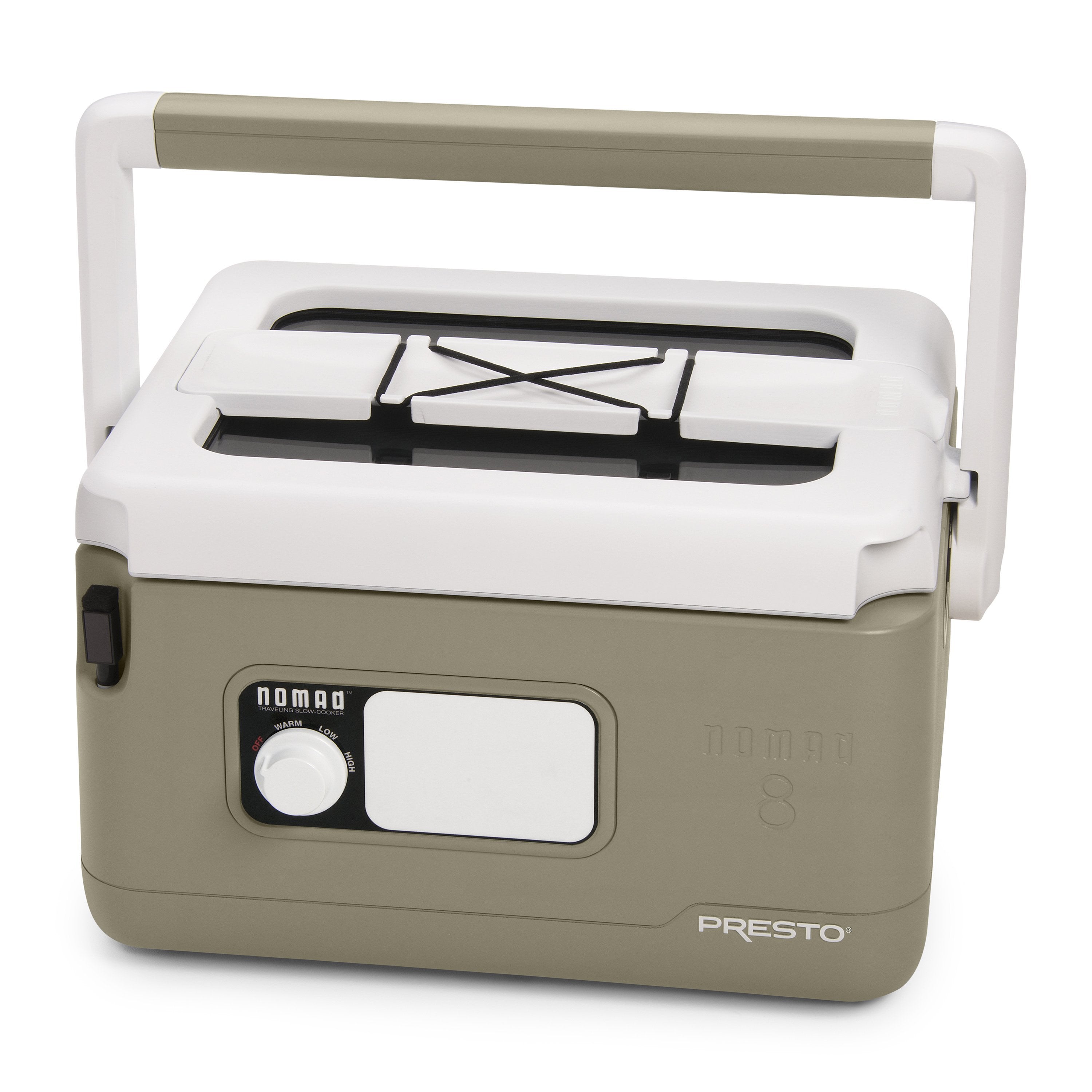 2025 Presto Olla de Cocción Lenta de 8 Cuartos Nomad para Viajes en Color Marrón