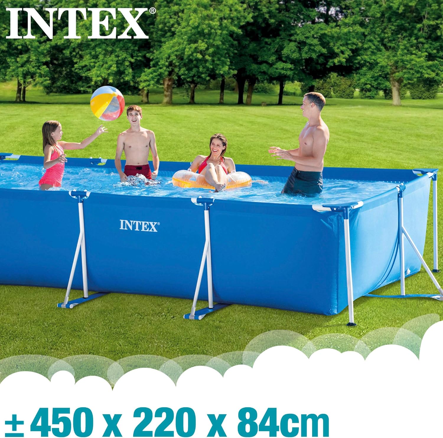 Intex 28271NP – Piscina Desmontable Small Frame 260 x 160 x 65 cm, 2.282 Litros, Azul