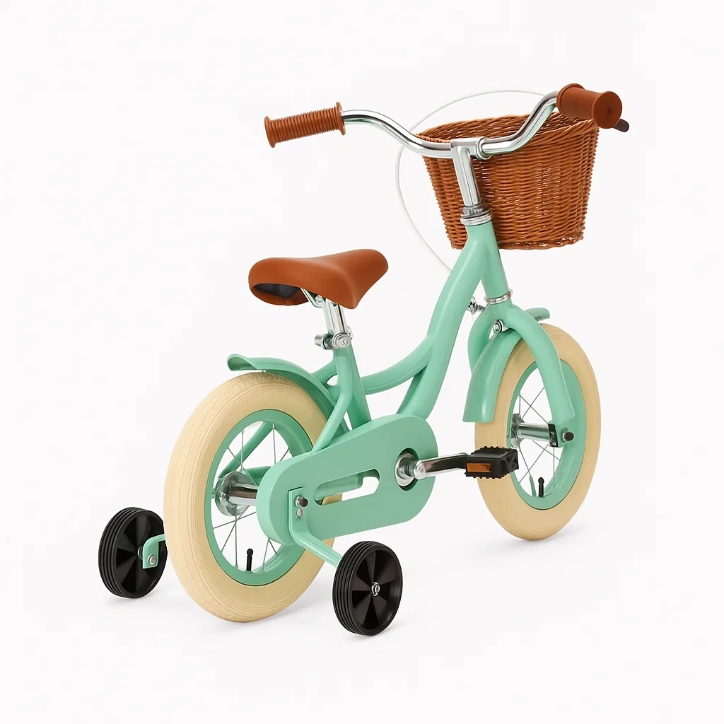 Bicicletas de Niños 12 pulgadas verde adecuada para niños de 3 a 5 años - MNLUmMouY6fM