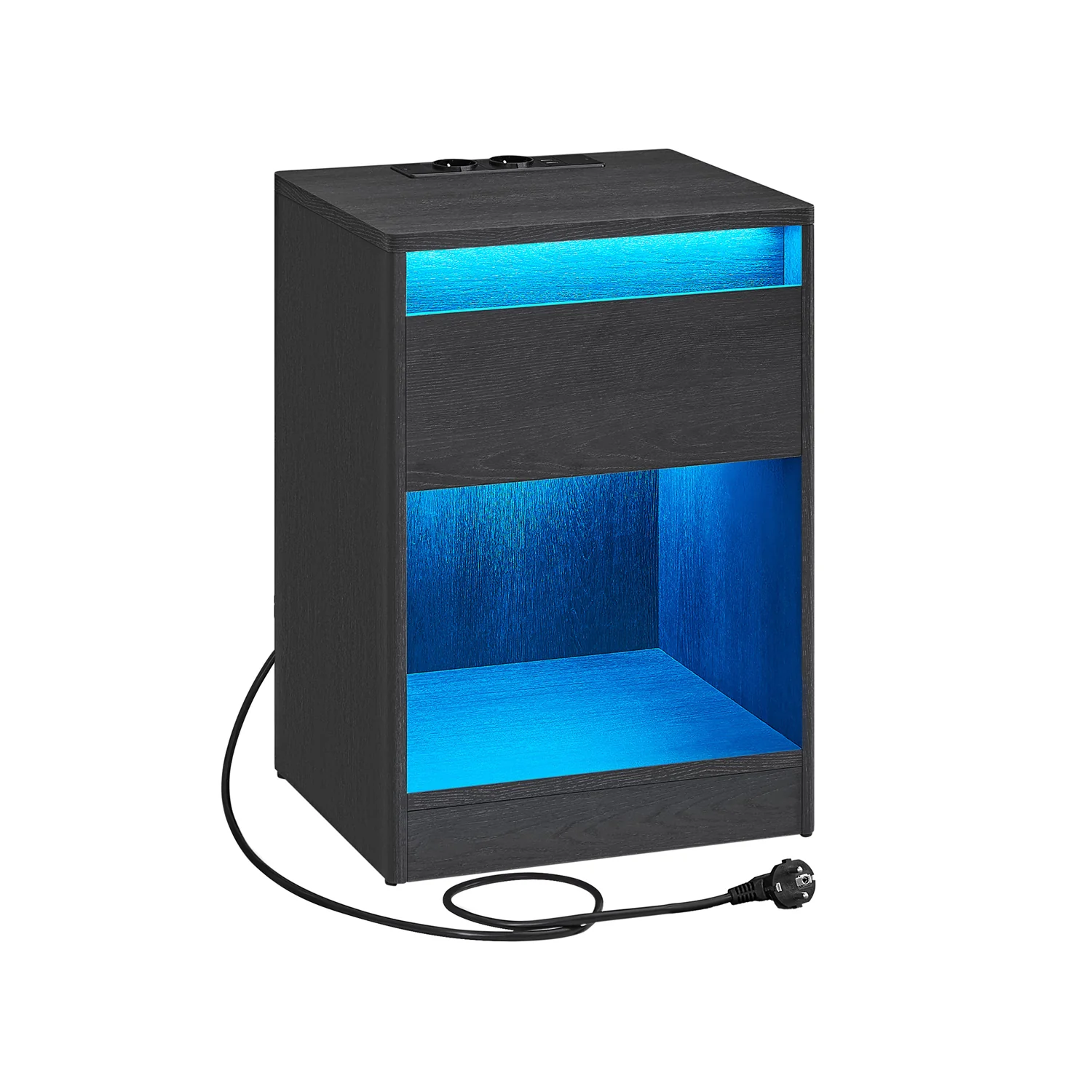 Mesita de Noche con Estación de Carga