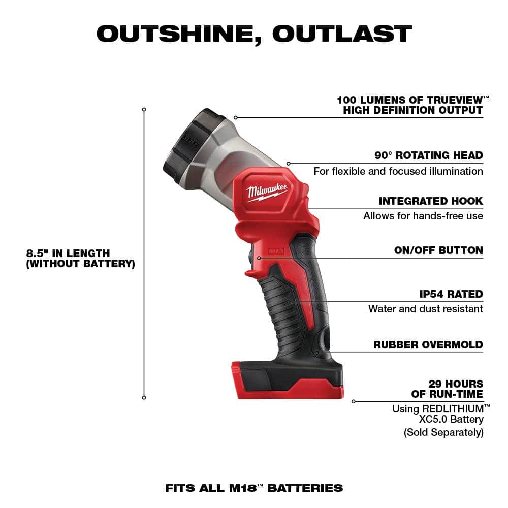 2025 Kit Combo Herramientas Inalámbricas Milwaukee M18 18V de Litio (6 Herramientas) con Dos Baterías de 3.0 Ah, 1 Cargador, 1 Maletín de Herramientas - Modelo 2696-26