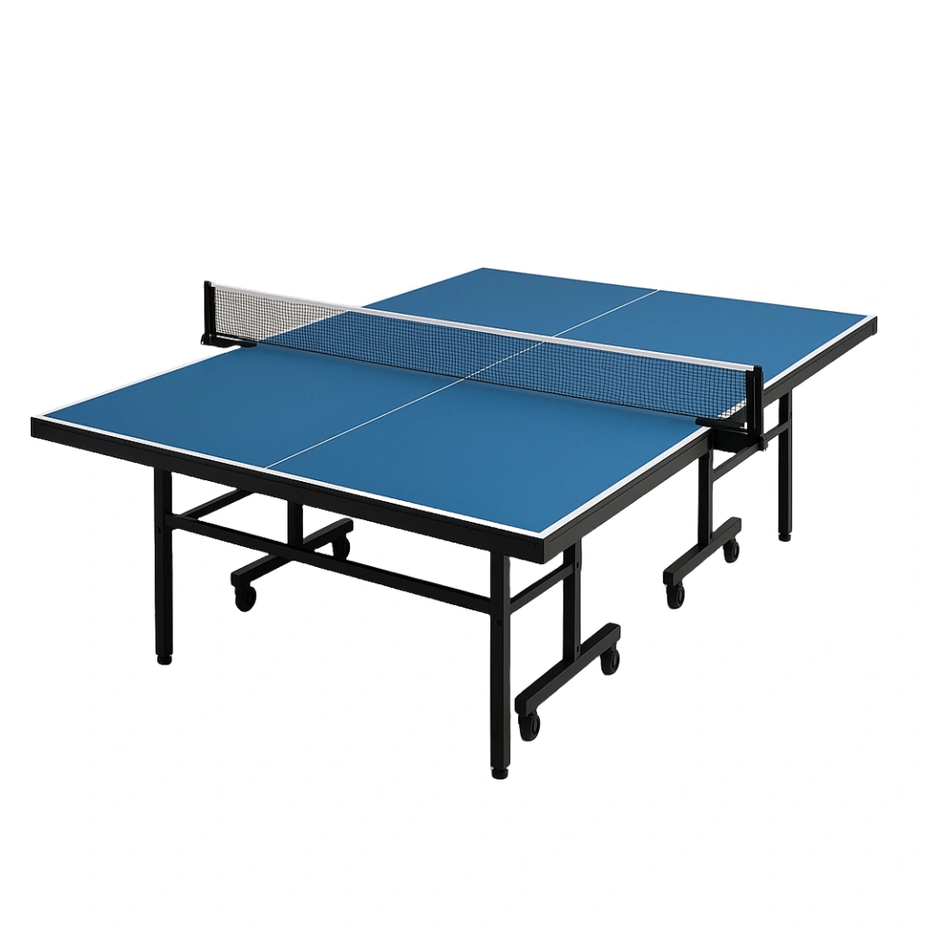 Mesa de ping pong de acero azul/negro para interior y exterior 274x152.5x76 cm