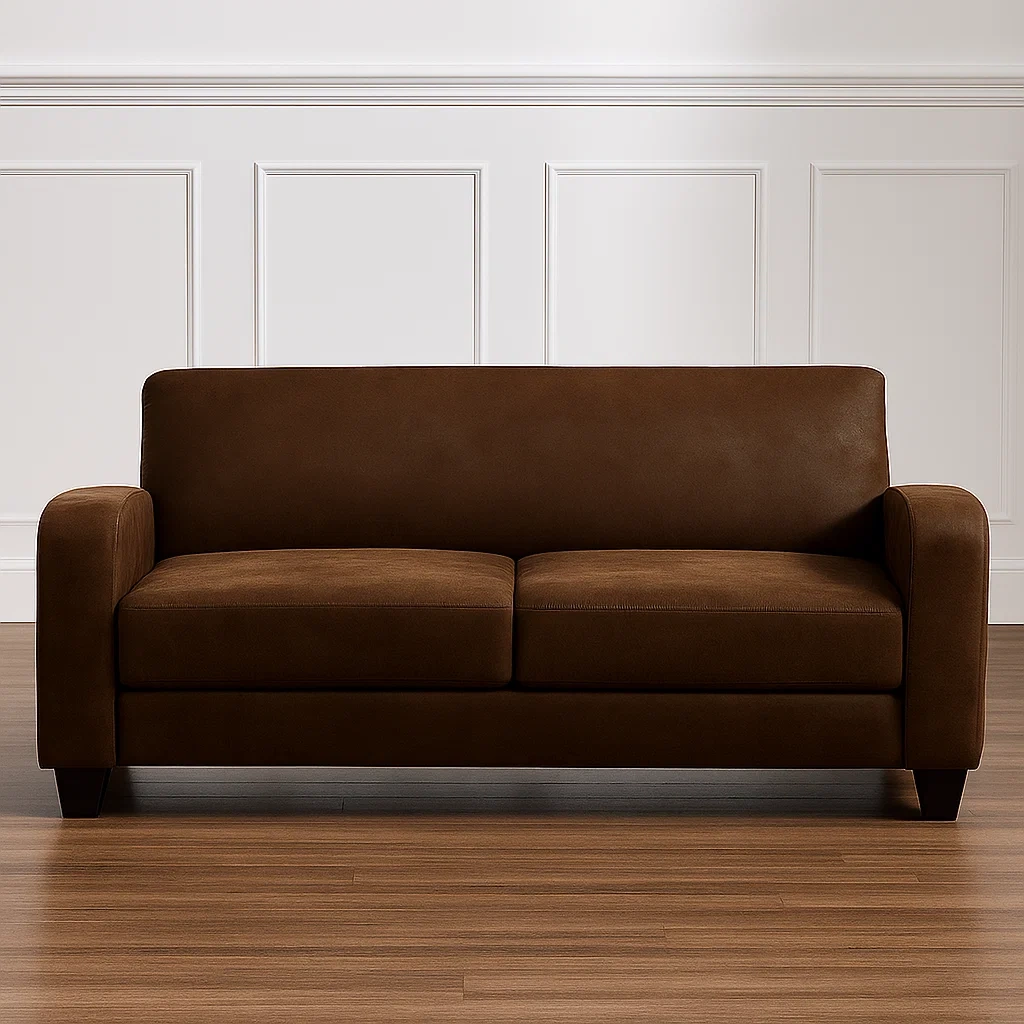 Sofás Club convertible 3 plazas marrón poliéster y microfibra interior 190×81×86 cm - NmUbkbC3jnTU