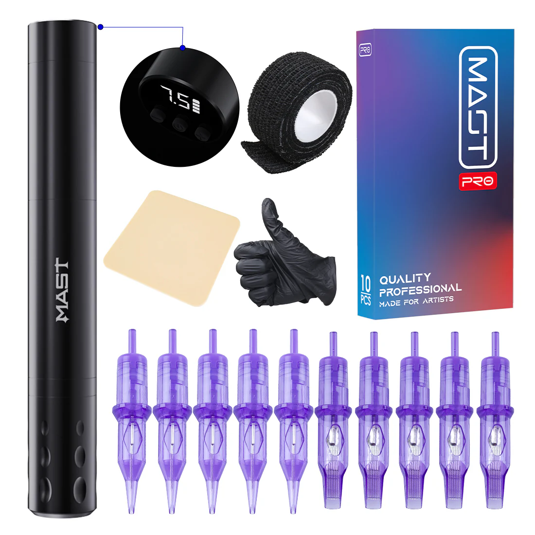 Kit de Máquina de Tatuaje Inalámbrica Mast Tour Fly