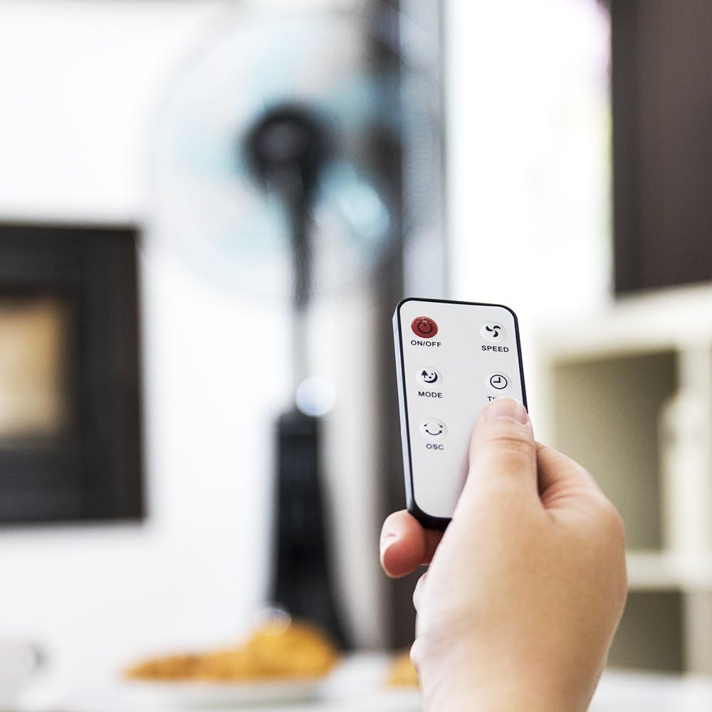 Ventilador con Nebulizador de Agua Fresca Cecotec EnergySilence 490 con Control Remoto, 90W, Diámetro 16