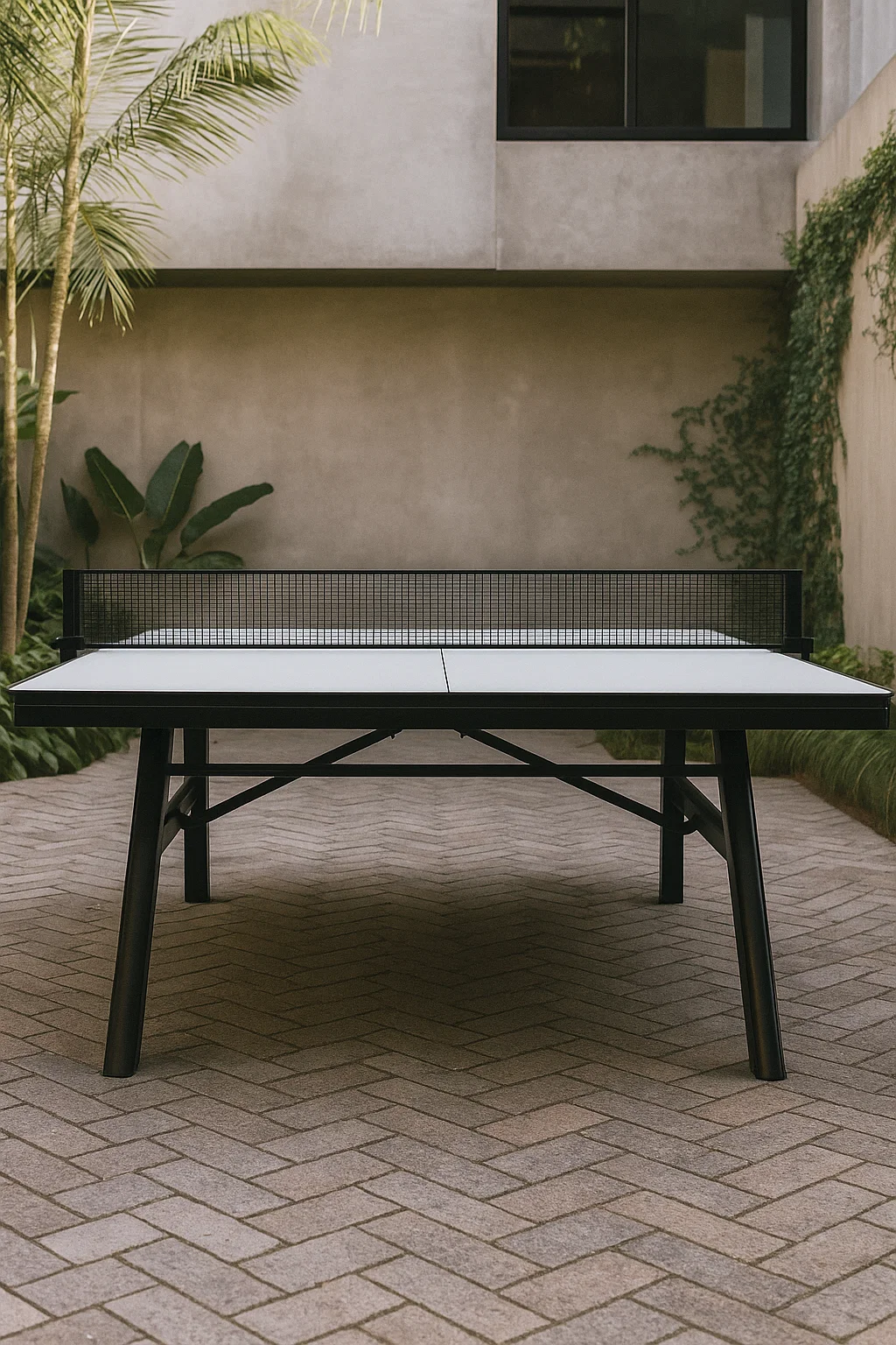 Juguetes mesa de ping pong gris metal exterior 274×152×76 cm eHQgiAlT73qY
