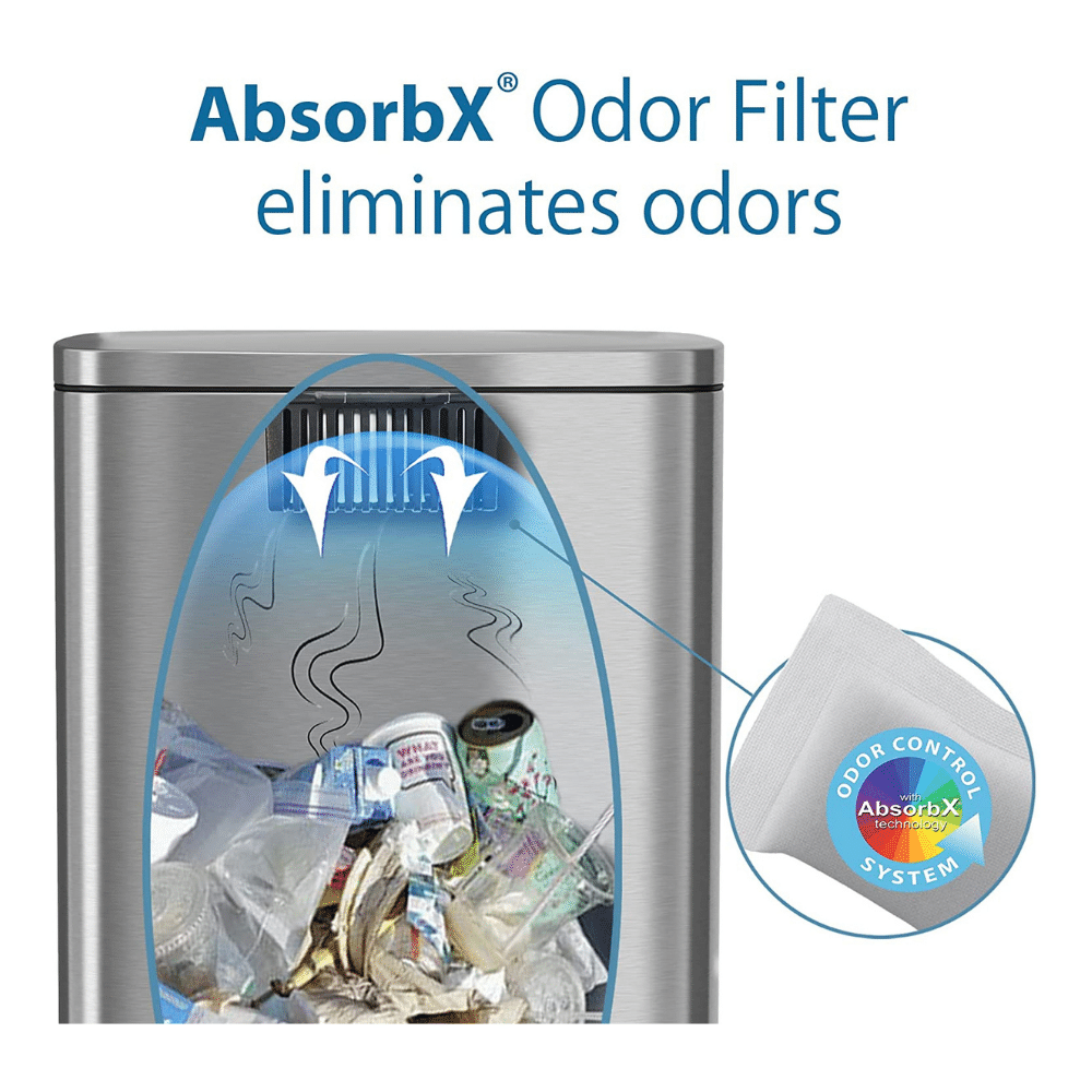 2025 Bote de Basura de Cocina iTouchless SoftStep de 13.2 galones con Pedal – Acero Inoxidable