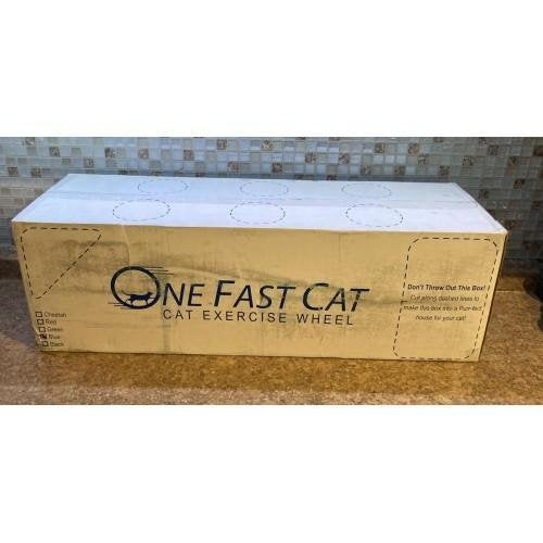 2025 One Fast Cat Rueda de Ejercicio para Gatos de 48′′, Cinta de Correr para Gatos