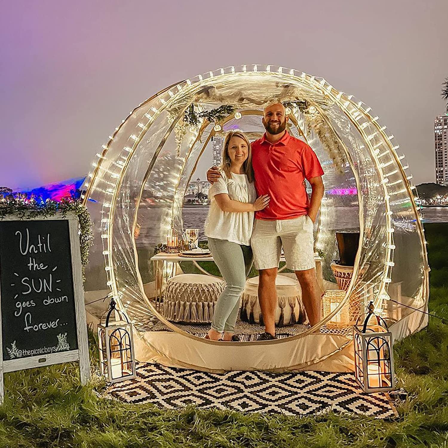 2025 Alvantor Burbuja Tienda Gazebo Pop Up, Refugio Tipo Igloo para 8-10 Personas, Carpa de Jardín y Patio