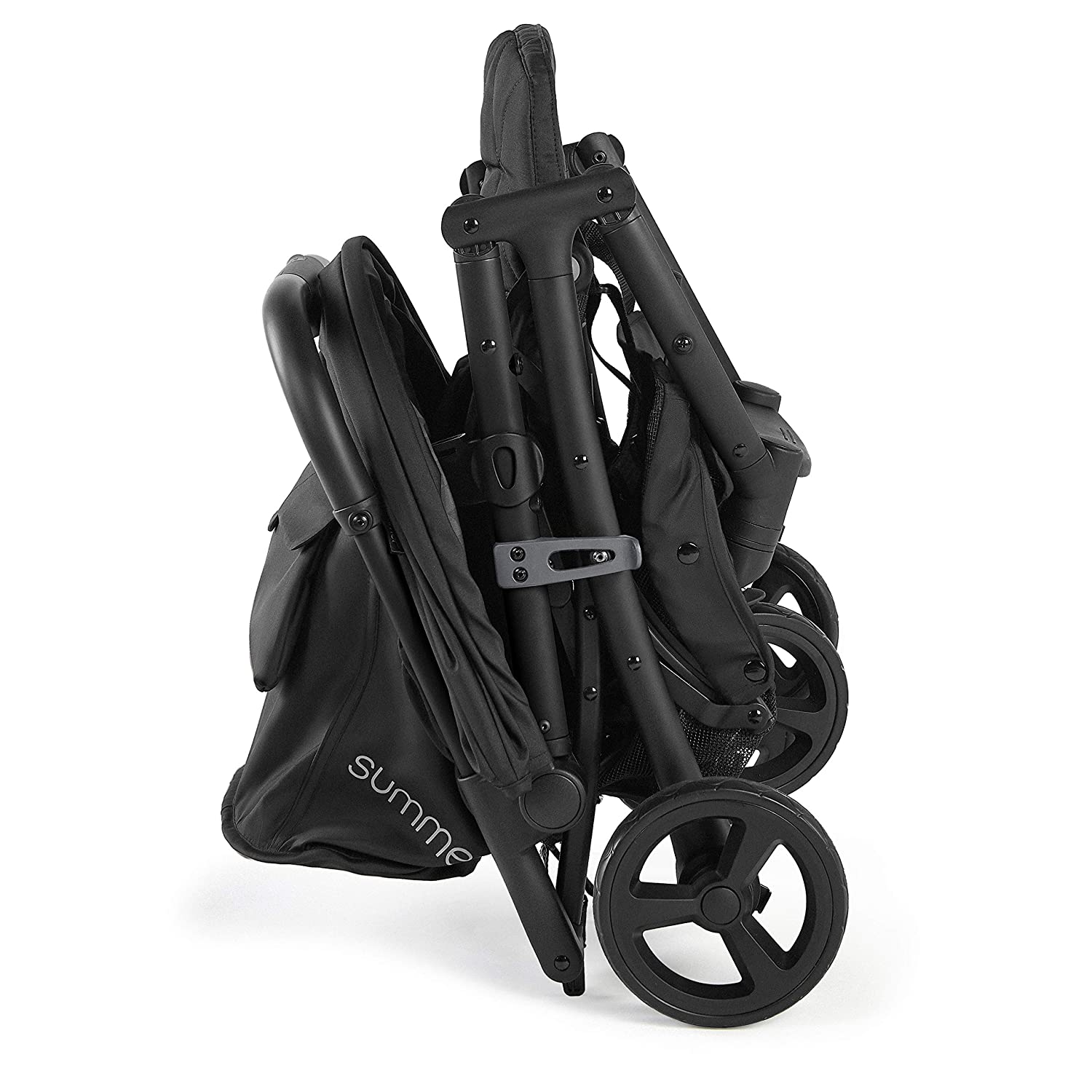 2025 3Dpac CS+ cochecito doble, negro – Compatible con sillas de auto – Ligero con plegado de una mano