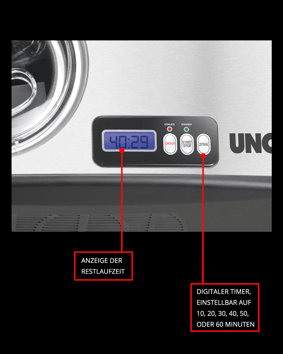 2025 Máquina de hielo Cortina 1,5 L