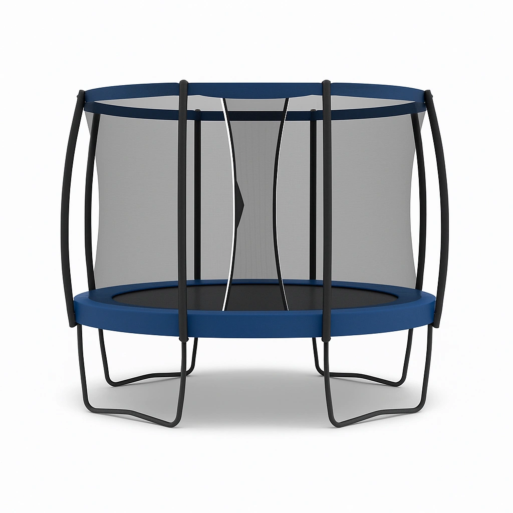 Trampolín Redondo Azul Acero Jardín 3x3x2.4 m