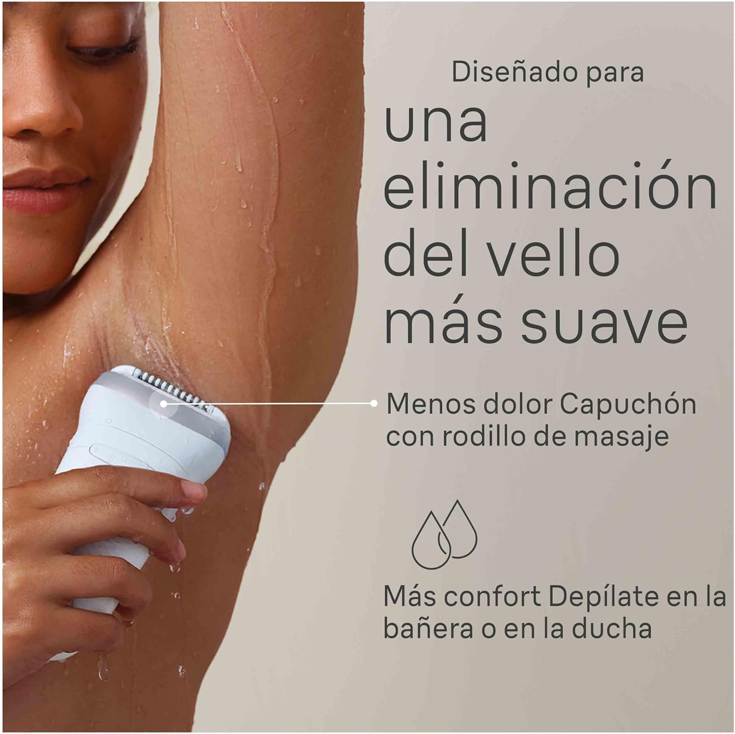 Braun Silk-épil 7, Depiladora Eléctrica para una Fácil Eliminación del Vello, Piel Suave y Duradera, Modelo 7-210, Blanco/Flamenco