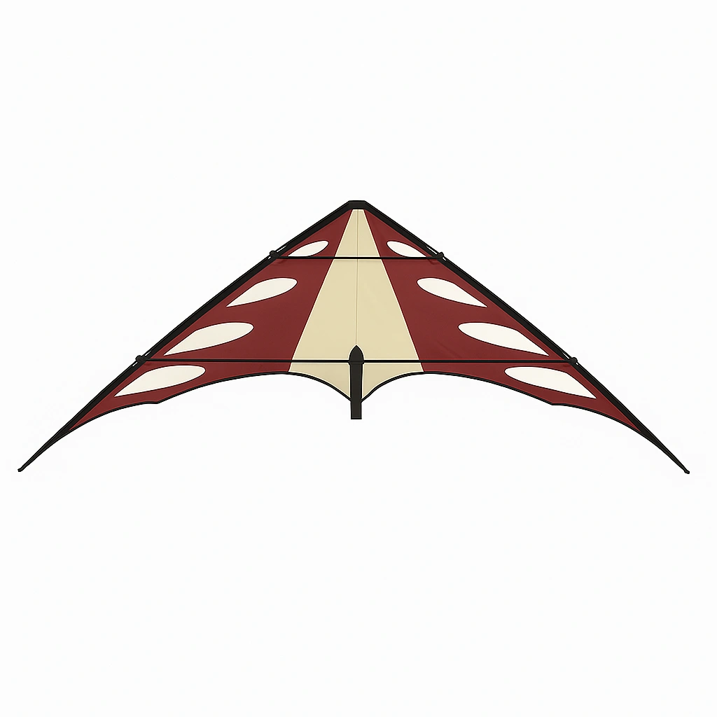 Cometa Triangular Rojo/Crema Nylon Exterior 170x50x2cm