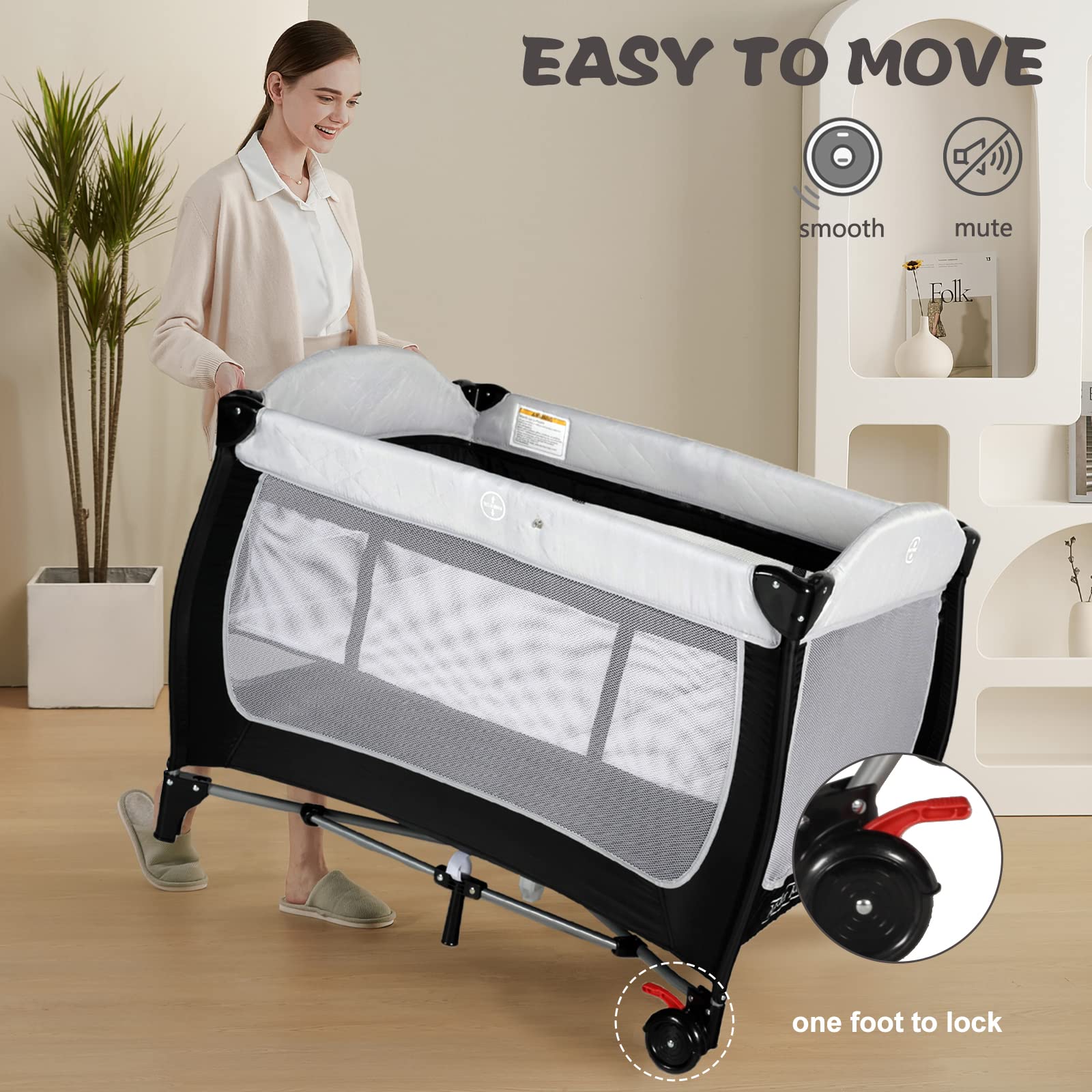 2025 Cuna Portátil Ajustable Kinder King