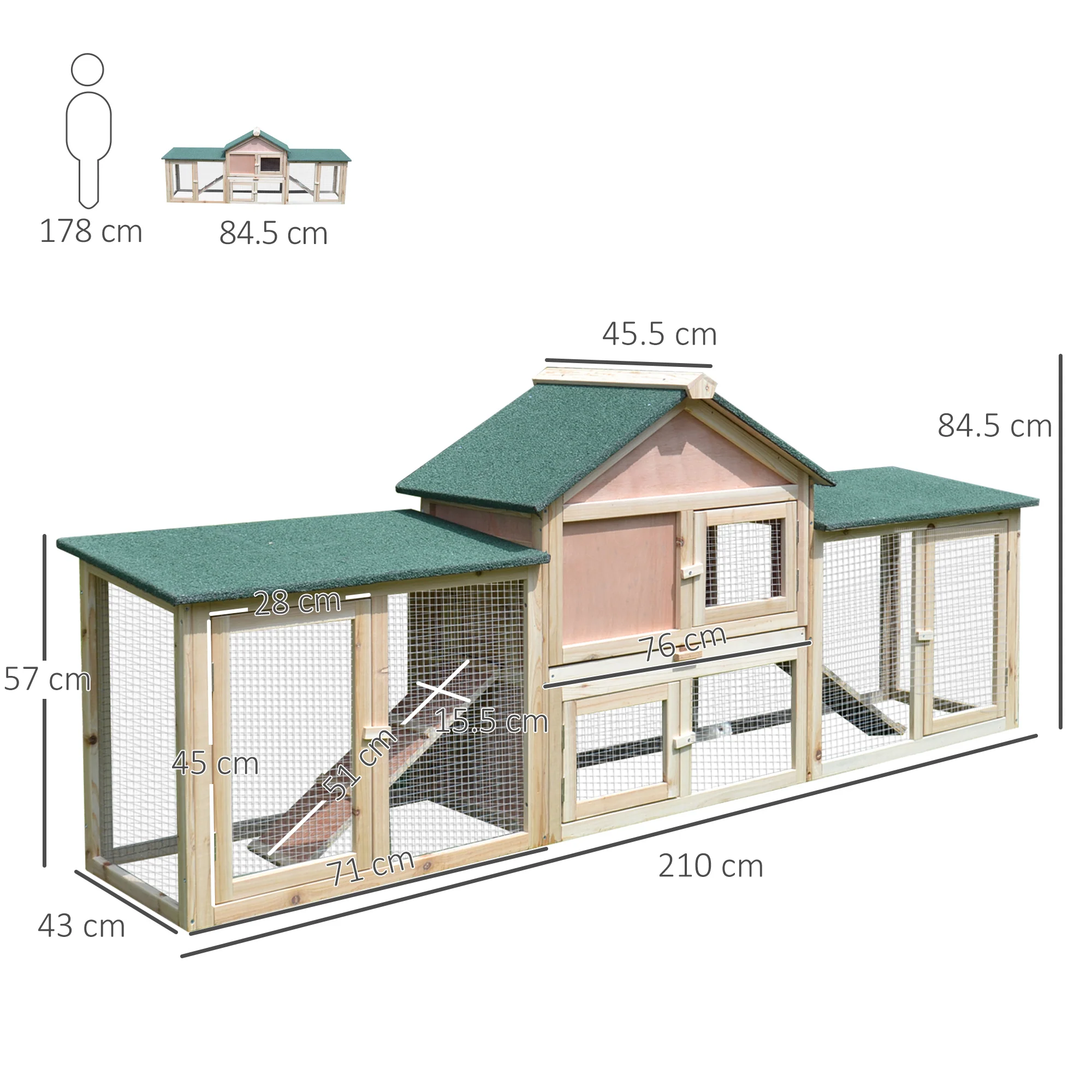 2025 Recinto deluxe para conejos PawHut