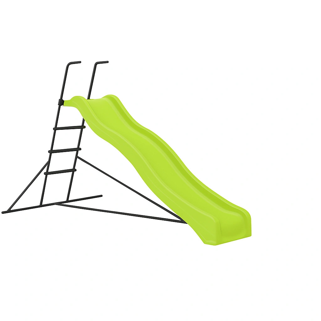 Resbaladilla Verde, Plástico, Ideal para Exteriores 180x100x120 cm