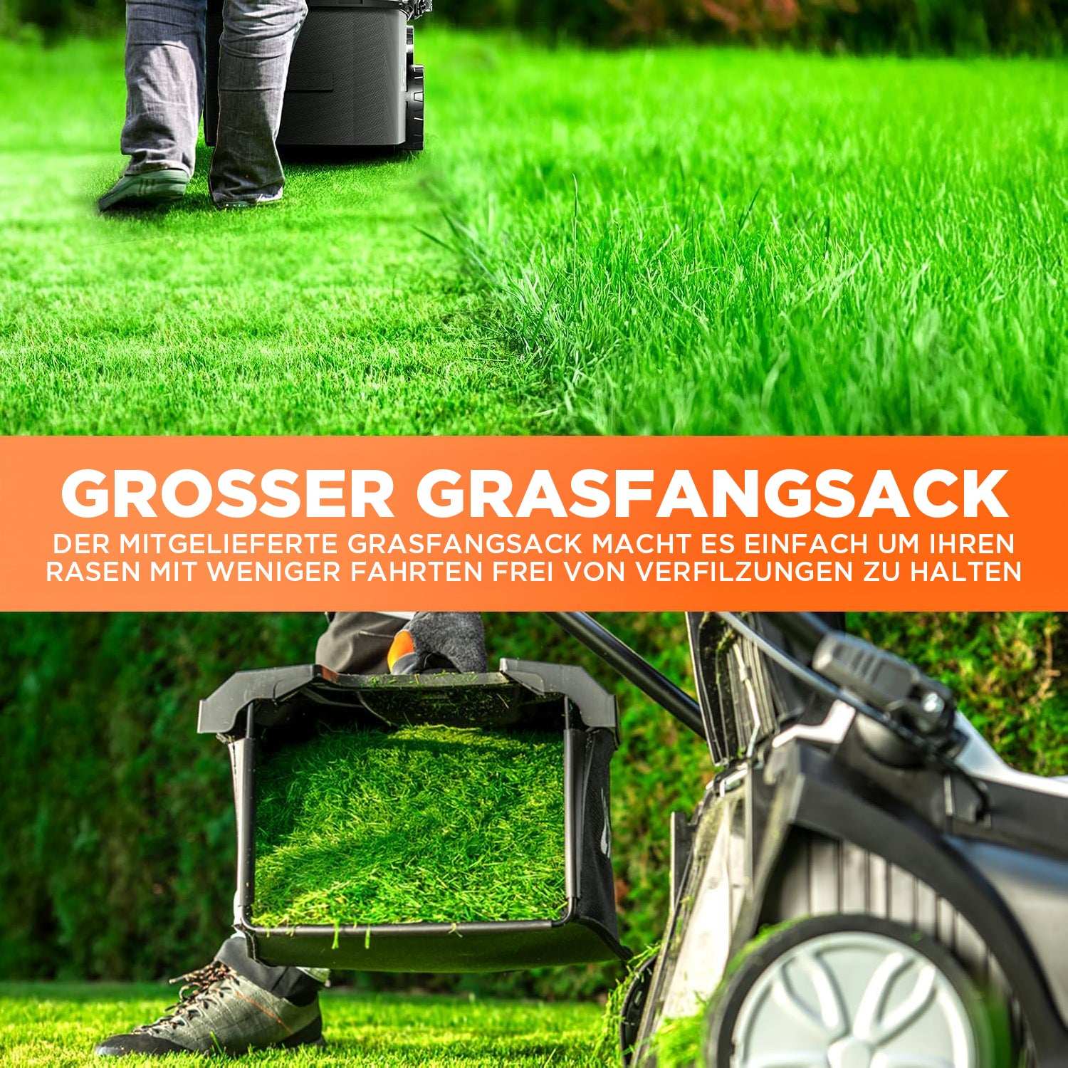 2025 Cortacésped inalámbrico U20 37 cm 2 × 20V con opciones de motor brushless o con escobillas y baterías de 4,0 Ah