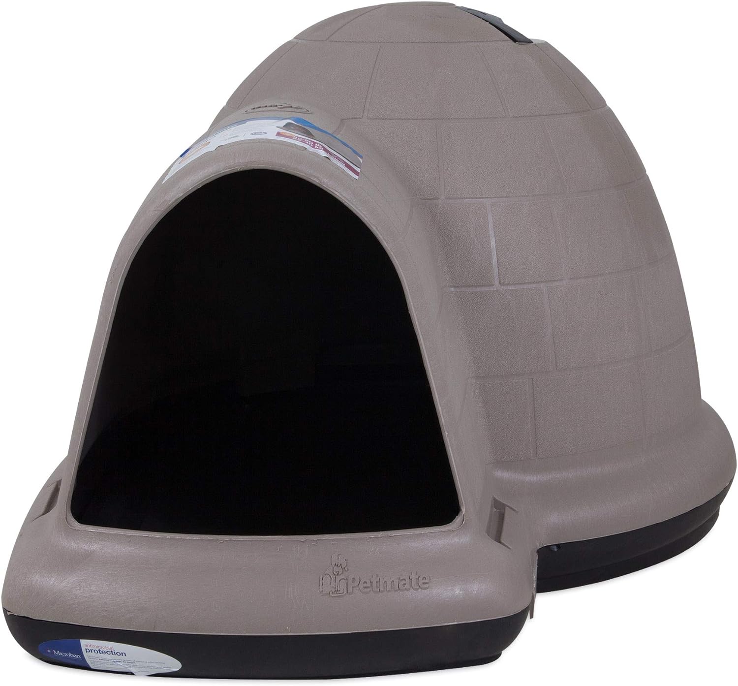 2025 Petmate Indigo Casa para Perros (Casa Tipo Igloo, Hecha en EE. UU. con 90% de Materiales Reciclados, Refugio para Mascotas con Protección para Todo Clima) para Perros Extra Grandes - 90 a 125 libras, Hecha en EE. UU.