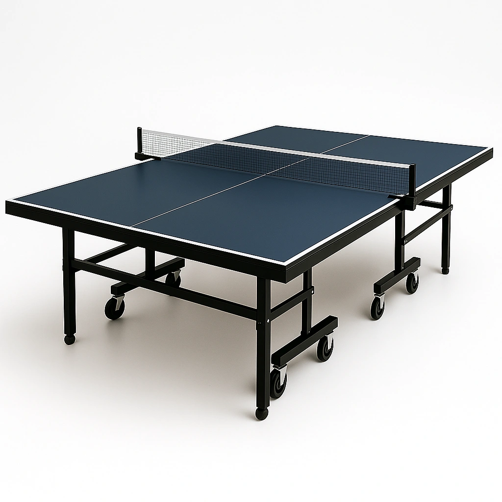 Mesa de ping pong de acero azul 274x140x76 cm