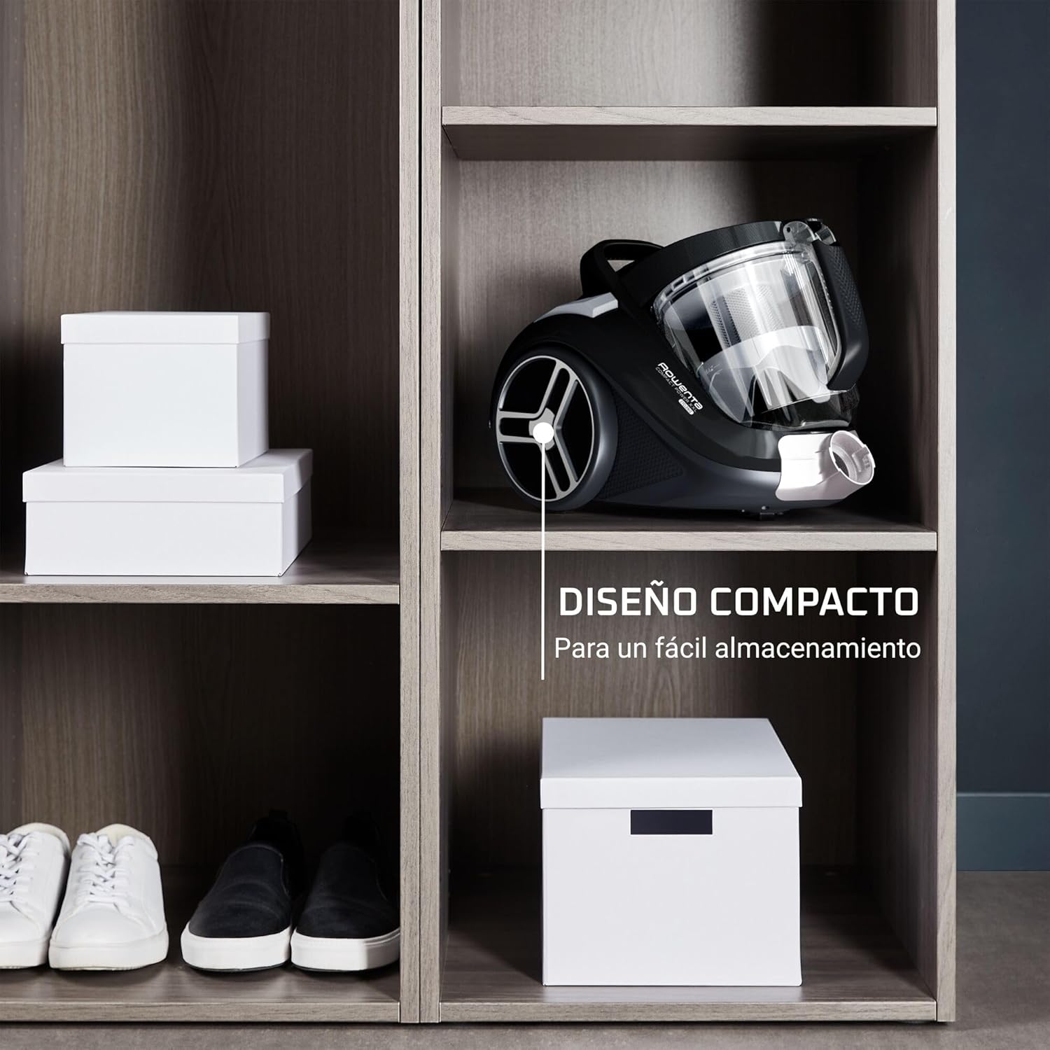 Rowenta Compact Power XXL Aspiradora sin Bolsa, Motor Eficiente Energéticamente de 900W, Filtración Ciclónica Avanzada, Depósito Extra Grande de 2.5L, Compacta, Kit Clásico, Modelo RO4B23