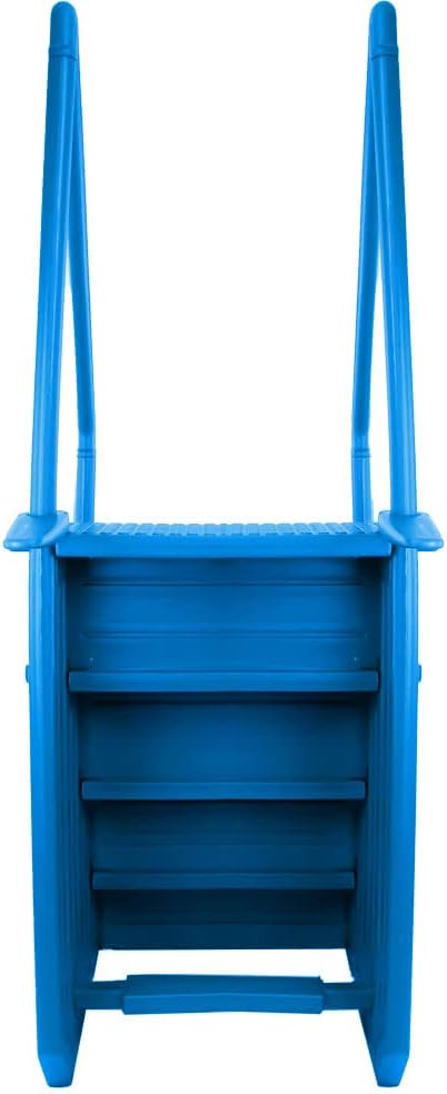 Escalones antideslizantes Aqua Select para piscinas elevadas | Azul | Para piscinas sobre tierra | Se pueden montar en terrazas de 48