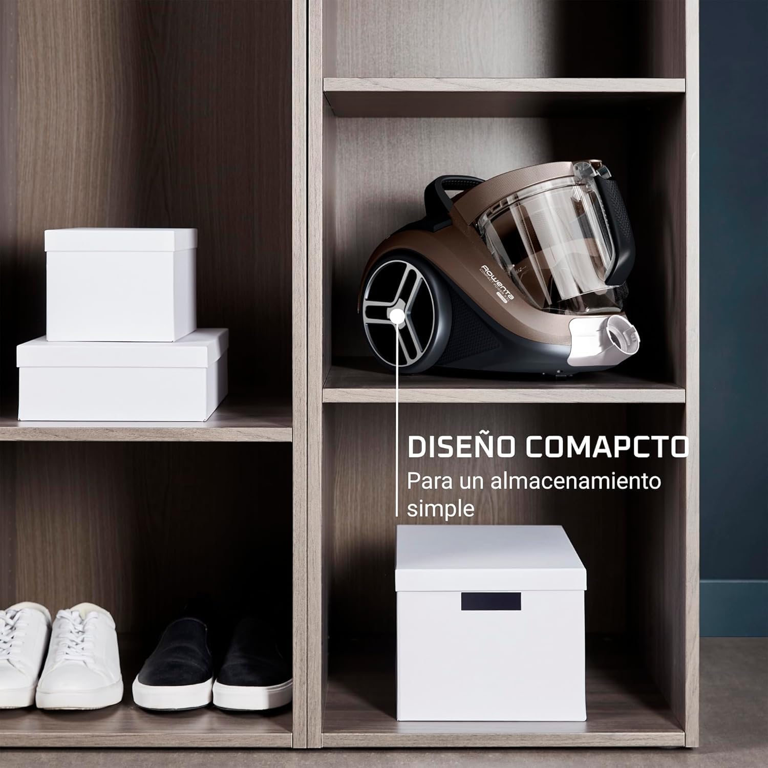 Rowenta Compact Power XXL Aspiradora sin Bolsa, Motor Eficiente Energéticamente de 900W, Filtración Ciclónica Avanzada, Depósito Extra Grande de 2.5L, Compacta, Kit Clásico, Modelo RO4B23