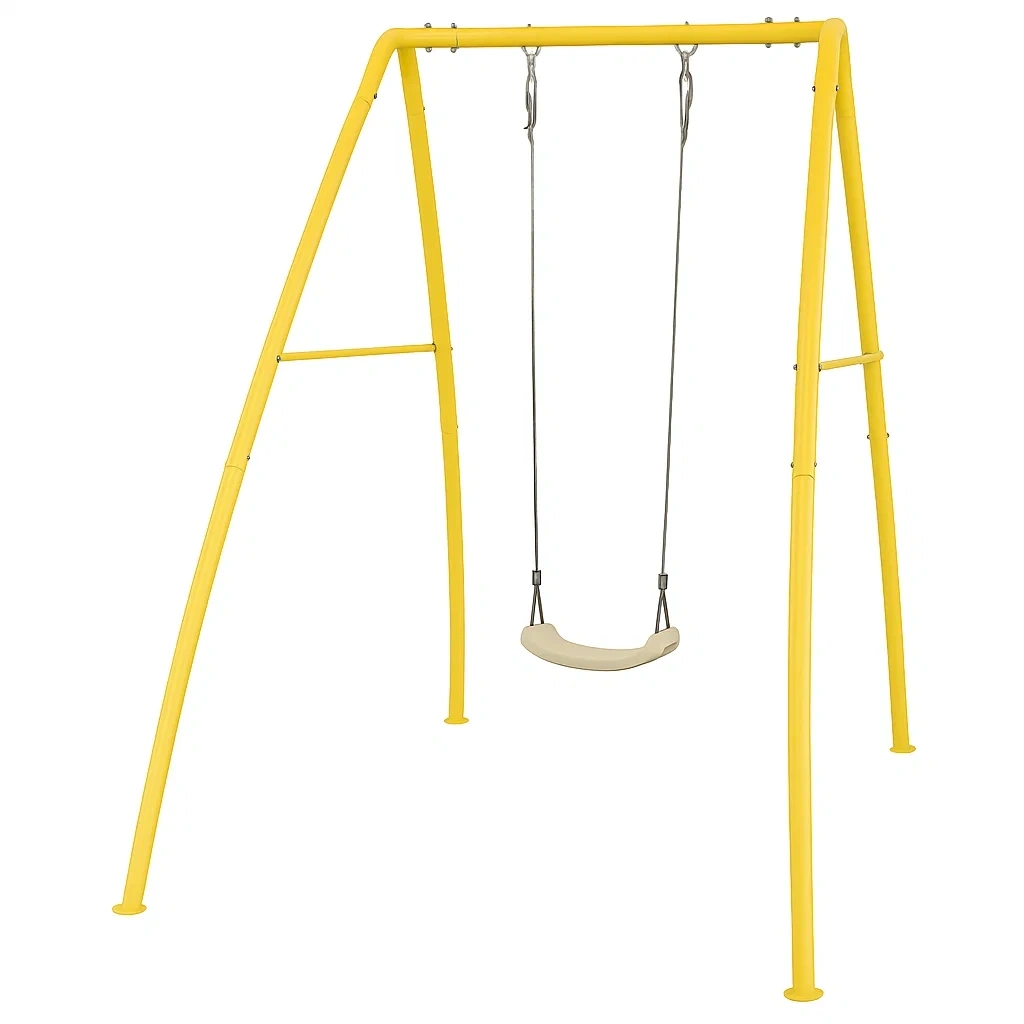 Columpios infantiles 170x160x195 cm amarillo acero - NPgPXIso28sr