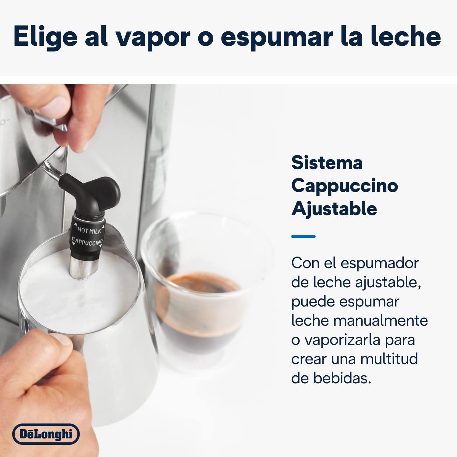 De'Longhi Dedica – Cafetera de Bomba de Acero Inoxidable para Café Molido o Monodosis, Espresso y Capuchino, Depósito de 1.3 Litros, Sistema Antigoteo, Modelo EC685.M, Color Metal