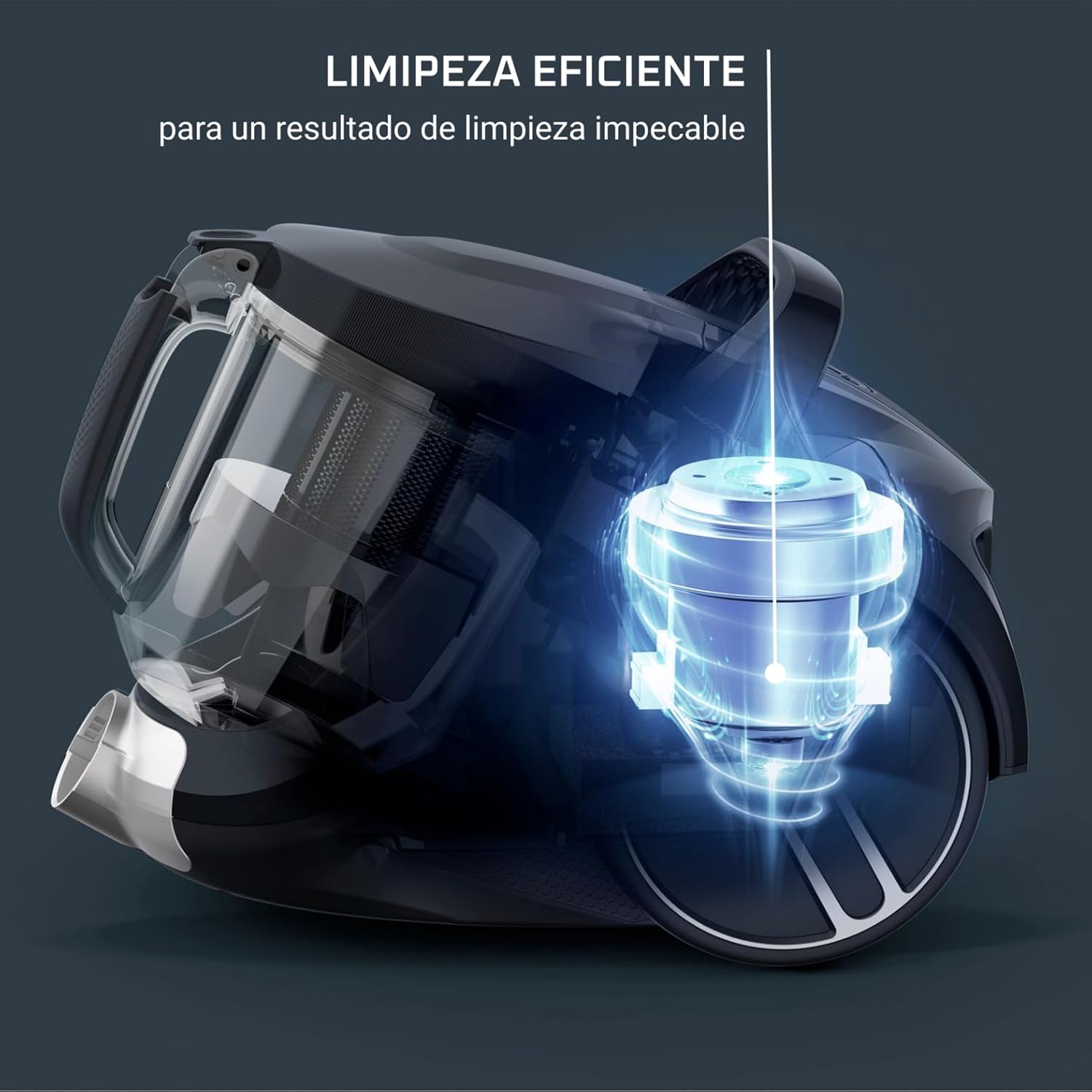 Rowenta Compact Power XXL Aspiradora sin Bolsa, Motor Eficiente Energéticamente de 900W, Filtración Ciclónica Avanzada, Depósito Extra Grande de 2.5L, Compacta, Kit Clásico, Modelo RO4B23