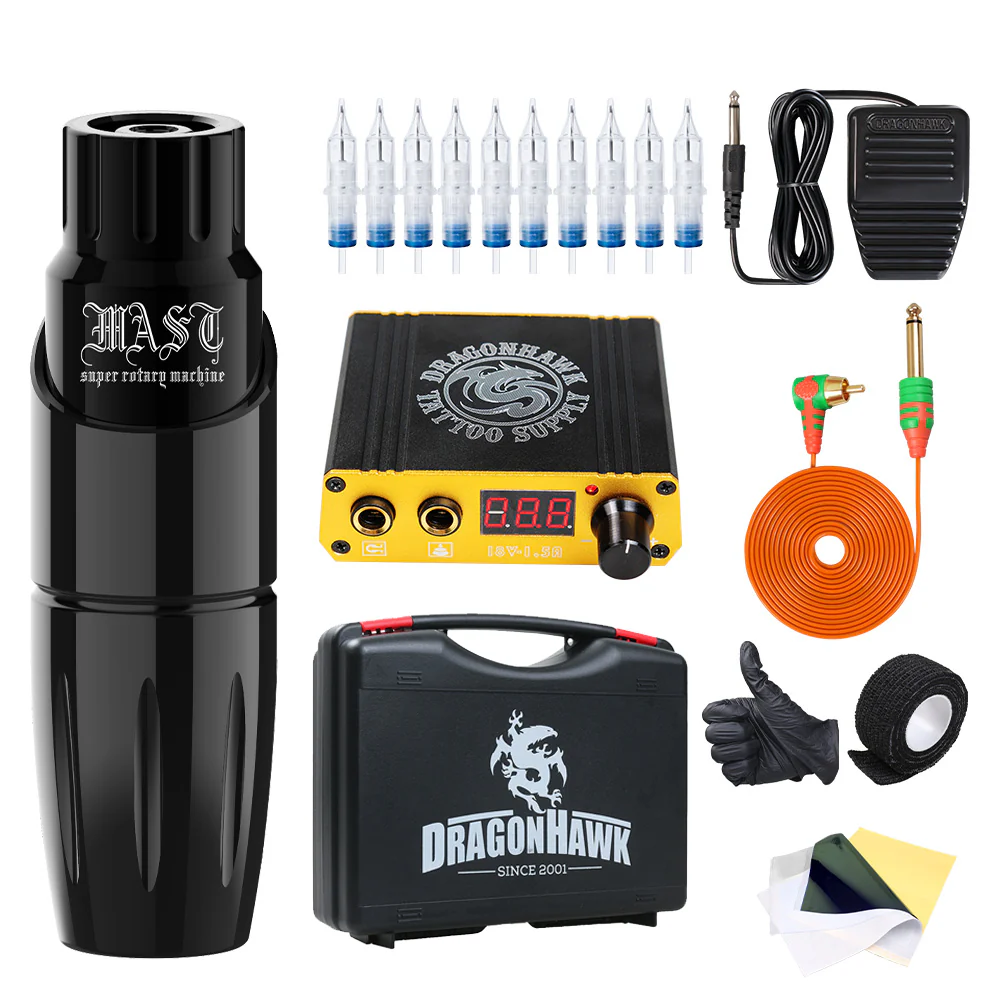 Kit de Pluma para Tatuajes Dragonhawk Mast Tour con Caja de Energía Portátil