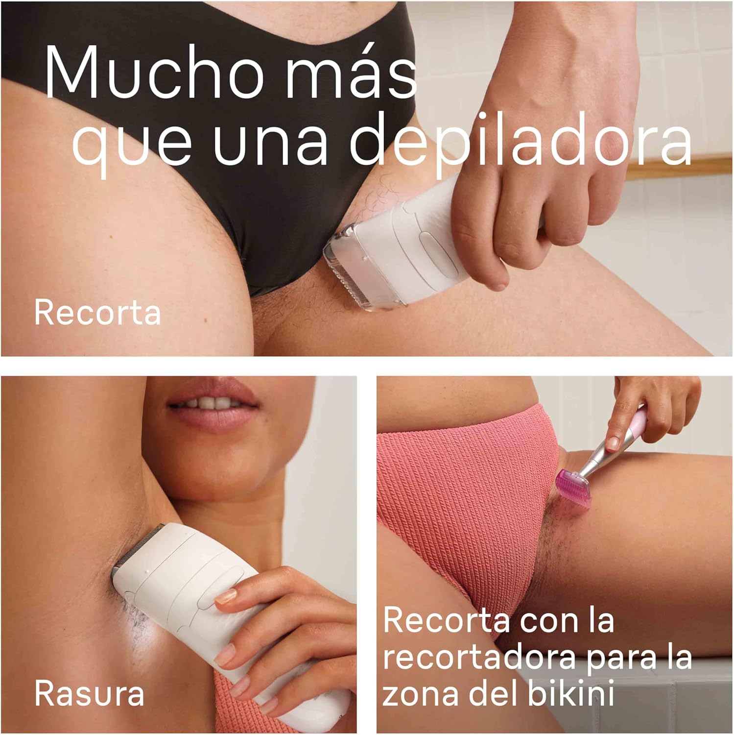 Braun Silk-épil 7, Depiladora Eléctrica para una Fácil Eliminación del Vello, Piel Suave y Duradera, Modelo 7-210, Blanco/Flamenco