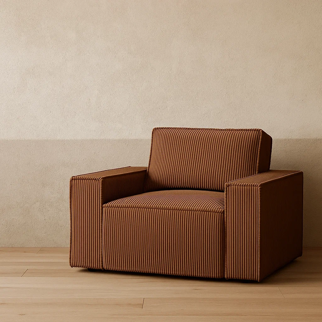 Sillón - Terracota - Terciopelo - Salón - 120×86×85 cm - o84Beet7UIV2