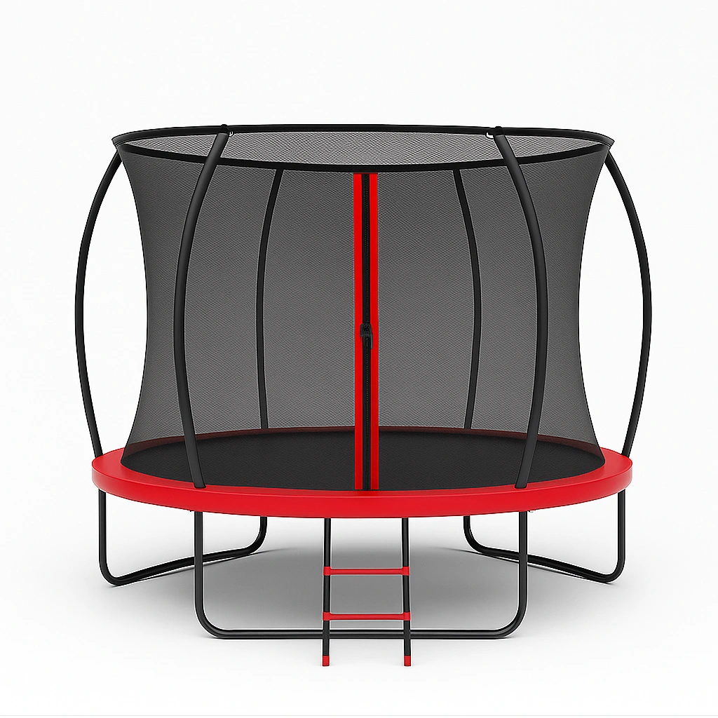 Trampolín redondo infantil seguridad acero exterior recreativo 305x305x250 cm