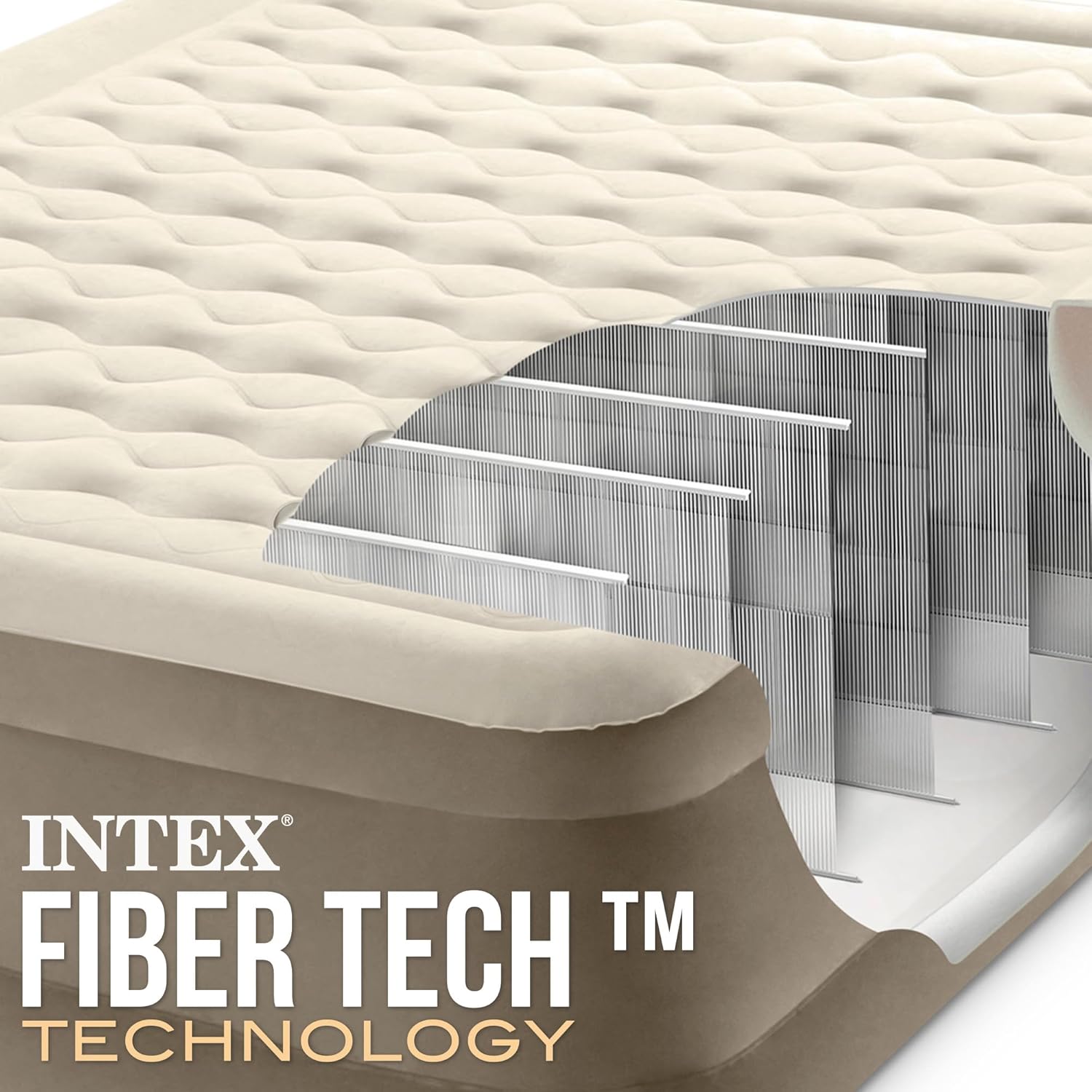 Intex 64428Np – Colchón Inflable Ultra Plush para 2 Personas con Fiber-Tech