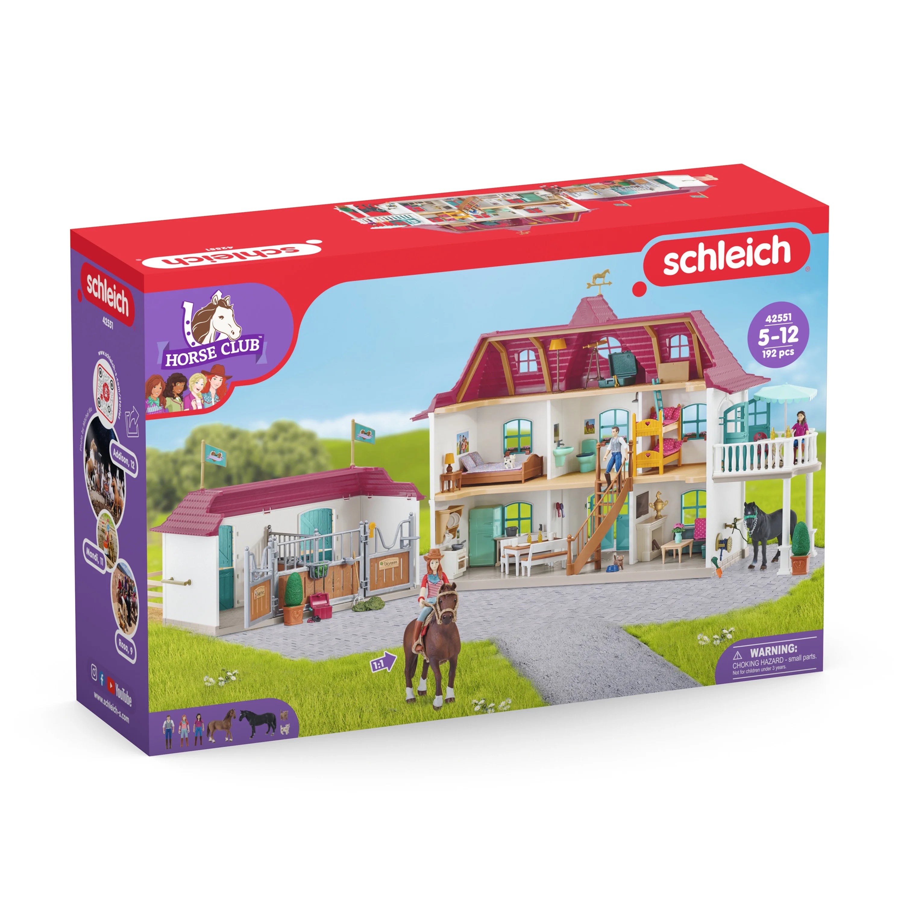 2025 Schleich – Horse Club: Casa de Campo y Establo junto al Lago con Accesorios, 192 Piezas