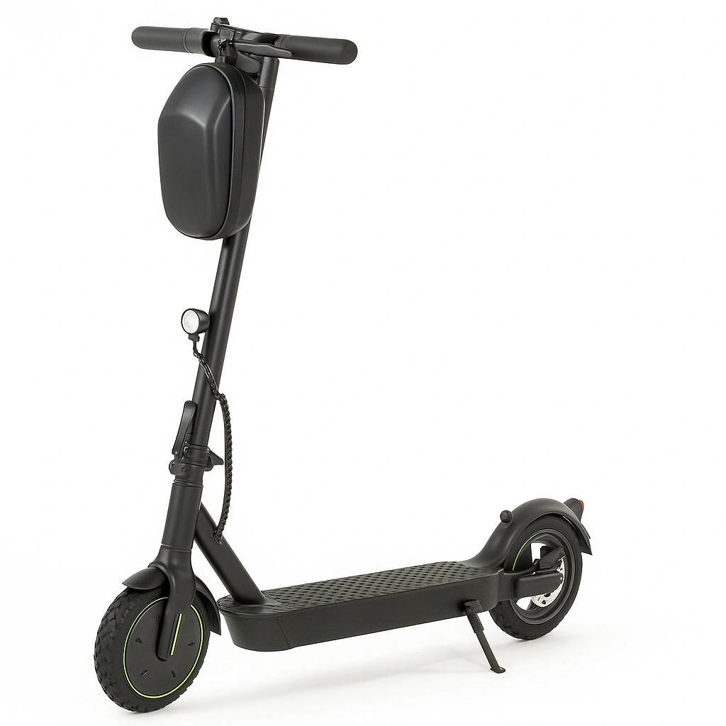 Patinete infantil negro, carcasa de aluminio