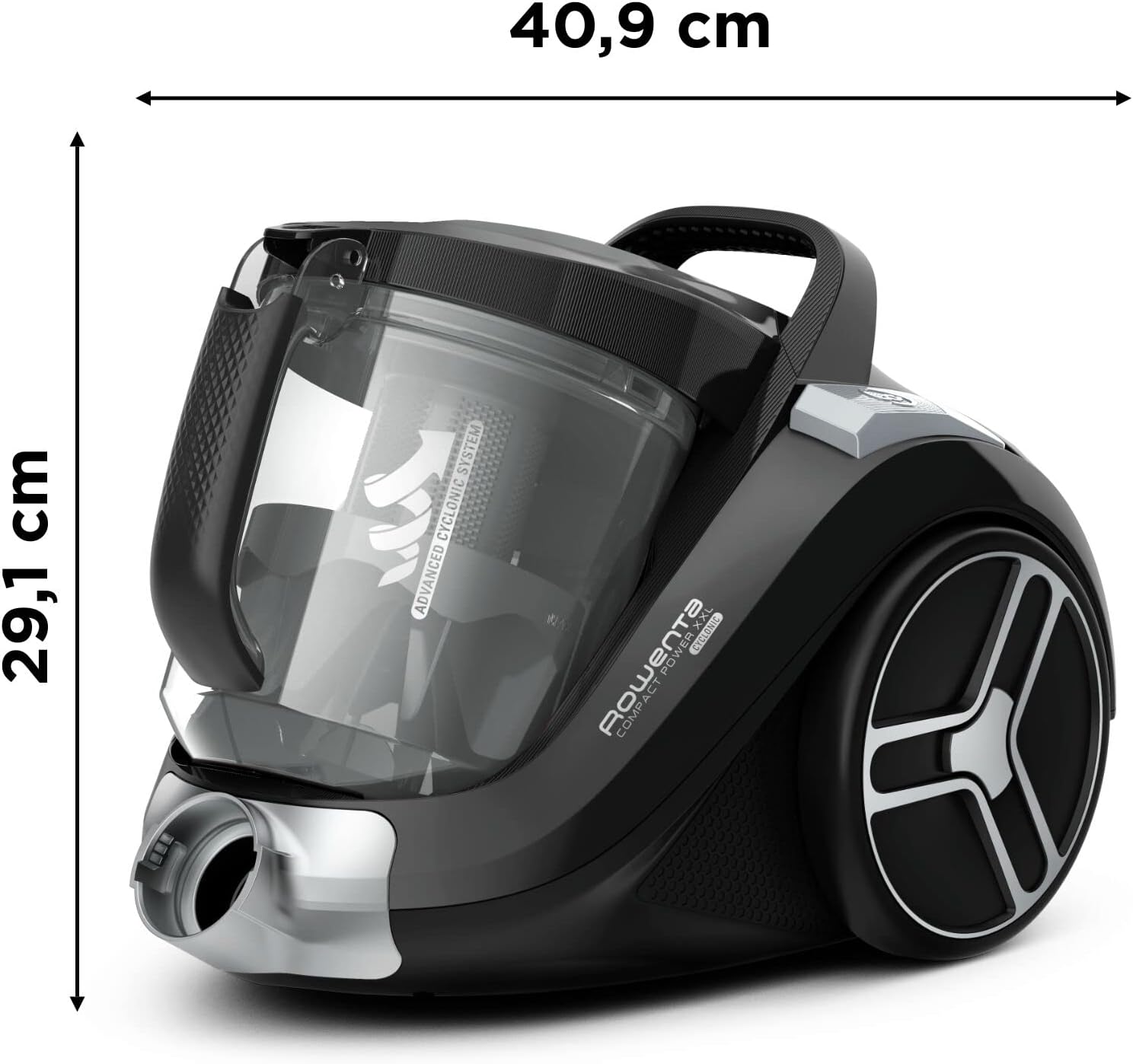 Rowenta Compact Power XXL Aspiradora sin Bolsa, Motor Eficiente Energéticamente de 900W, Filtración Ciclónica Avanzada, Depósito Extra Grande de 2.5L, Compacta, Kit Clásico, Modelo RO4B23