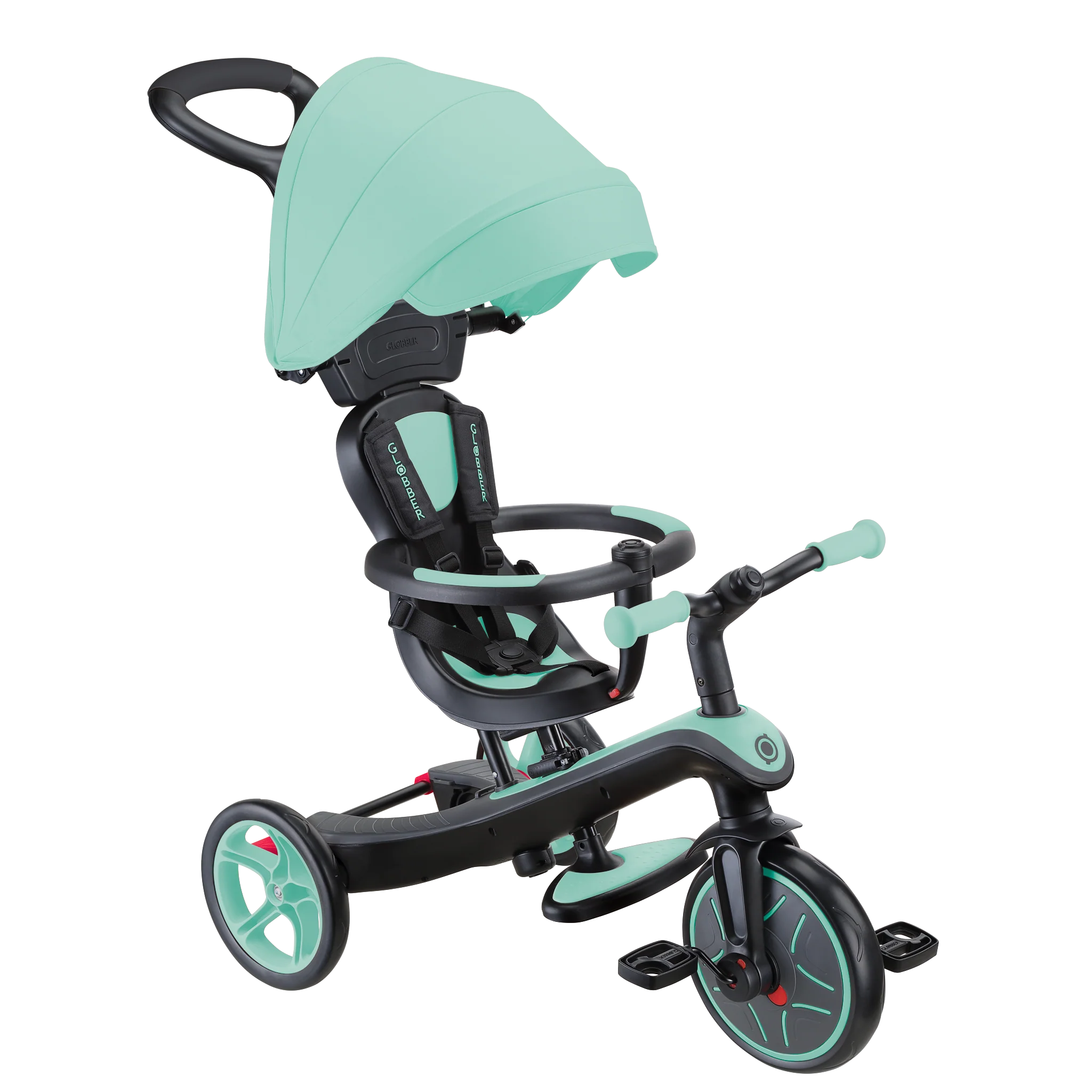 2025 Triciclo Evolutivo Infantil Globber EXPLORER 4 en 1 – De 10 Meses a Más de 5 Años