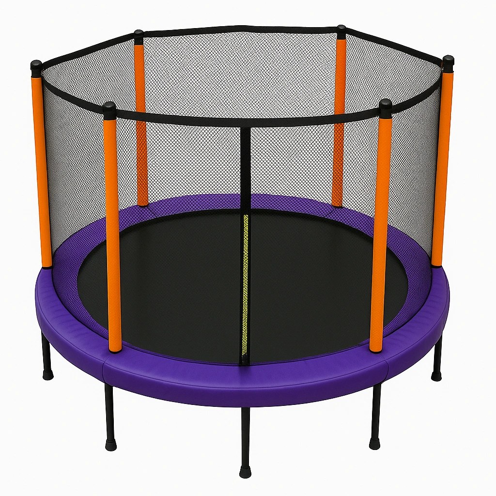 Trampolín redondo con red de seguridad, estructura metálica, para jardín, diámetro 2.8x2.8x2.5m