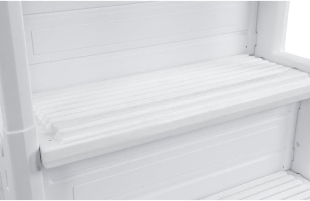 Escalones antideslizantes Aqua Select para piscinas elevadas | Azul | Para piscinas sobre tierra | Se pueden montar en terrazas de 48