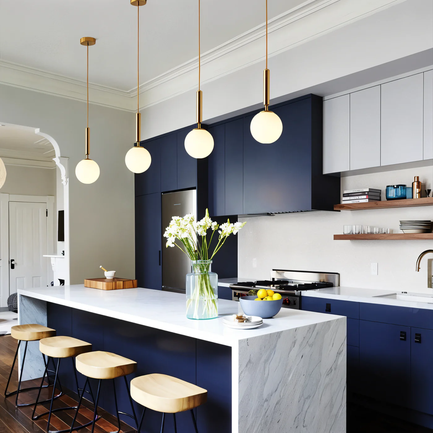 Moderne Pendelleuchte Hängelampe mit Weißem Glas für Esszimmer und Stilvolle Räume