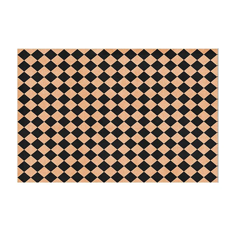 Eleganter Teppich im Retro-Stil mit Rautenmuster für Wohnzimmer und mehr